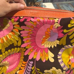 Kate Spade Floral Shoulder Bag - Pink, Orange, and Brown
